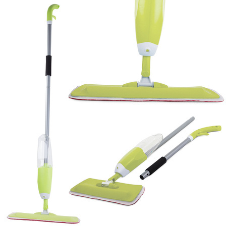 Flat mop with washer rotary solid spray