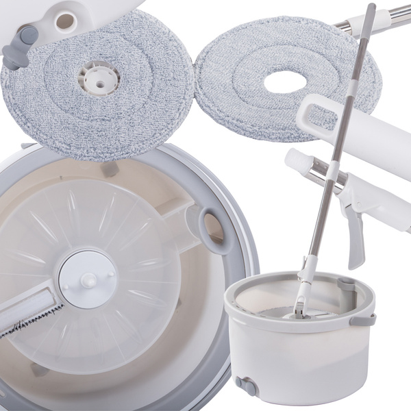 Rotationsmop 360 spin eimer set 2x mikrofaser pads