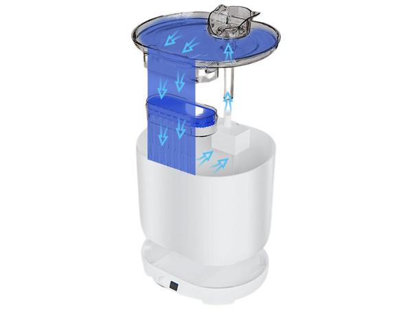 Fântână de băut pisică câine castron automat + filtru 2l senzor de mișcare