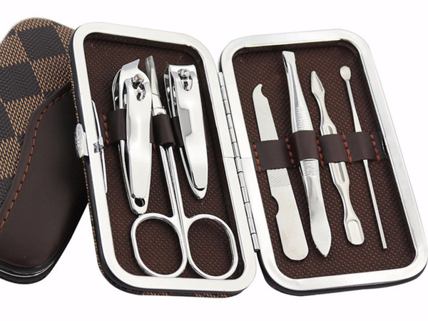 Zestaw do paznokci przybornik manicure etui 7 elem