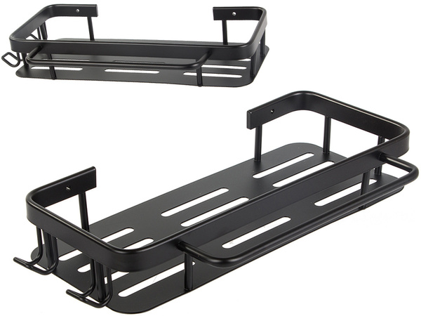 Estanteria baño percha baño cocina colgante metal negro