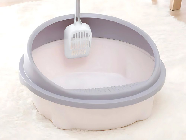 Kuweta dla kota otwarta duża solidna wytzymała z łopatką z wysokim rantem