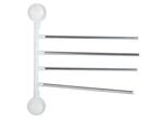 Porte-serviettes de salle de bain pivotant 4 bras