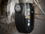 MOTORCYCLE LOCK WITH 110 DB ALARM FOR BRAKE DISC MOTION SENSOR