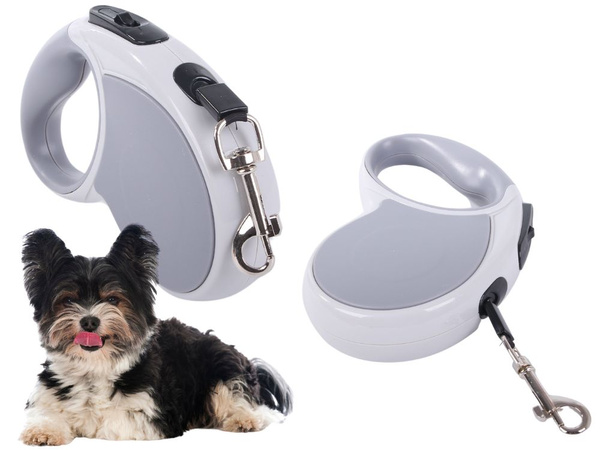 Laisse automatique 5m pour chien jusqu'à 15kg avec cadenas strong long