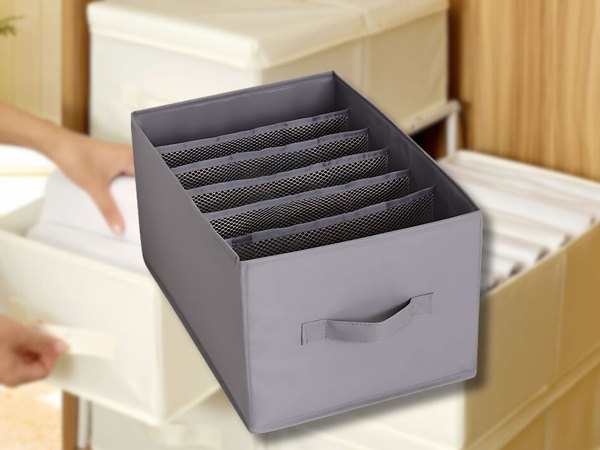 Organizator oblačil spodnje perilo hlače predal garderoba nogavice sive barve