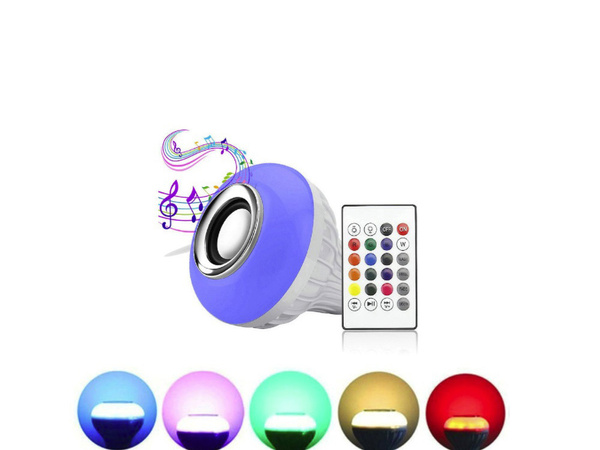 Led colour bulb rgb speaker bluetooth remote control