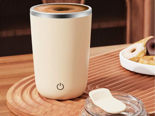 Taza automélante de 350 ml termo de acero para frío y caliente llavero usb