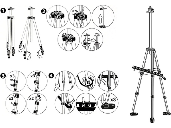 Sztaluga malarska aluminiowa 160cm + pokrowiec