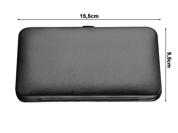 Set pour les ongles trousse de manucure et de pédicure étui ciseaux 18 éléments