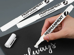 Permanent marker white for glass tyres steel