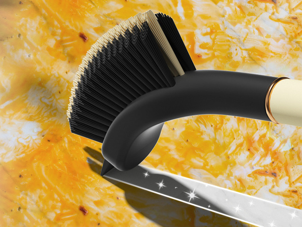 Cutting brush for cleaning river rides pennet scraper 2in1