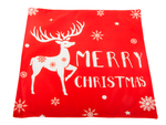 Housse de coussin de noël 45x45 pour noël rennes rouge