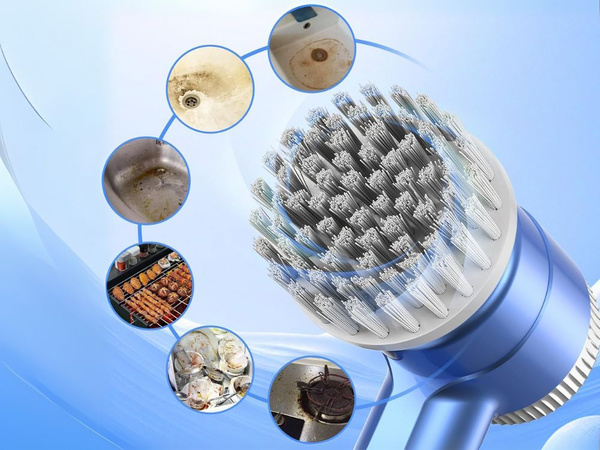 Brosse électrique rotative pour nettoyer la cuisine sans fil 5 en 1