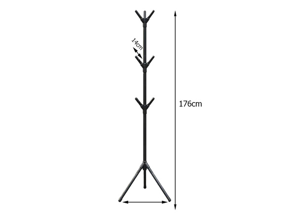 Floor standing clothes rack jackets floor stand metal black