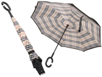 Parasol parasolka odwrócony składany odwrotnie mocne druty solidny stojący