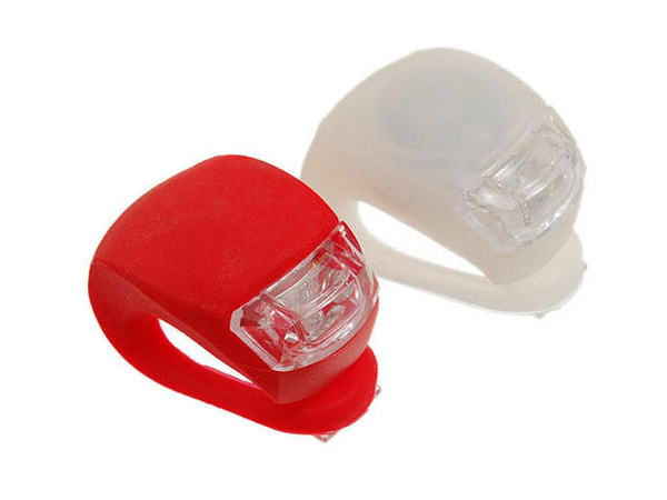 Led bike light front rear 2pcs silicon