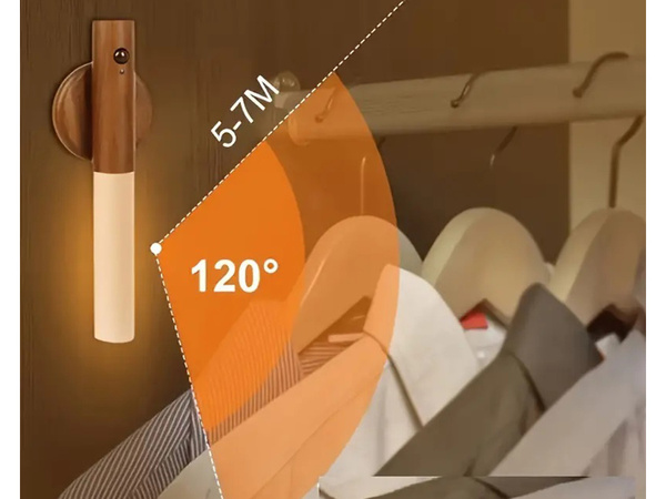 Led svetilka topla stenska svetilka z detektorjem gibanja stenski magnet