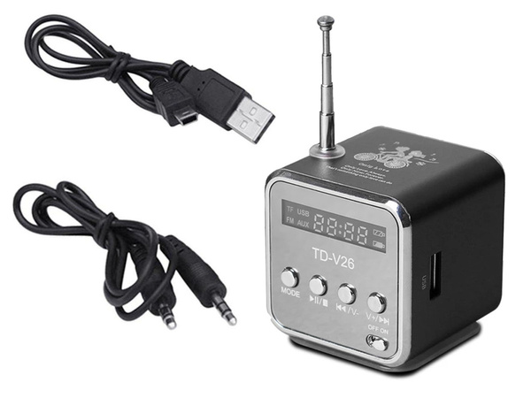 Bezdrátový reproduktor přenosné mini rádio fm led bluetooth mobilní microsd