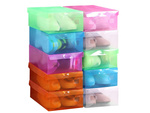 Daudzkrāsains caurspīdīgs 10 gab. Shoebox kastes organizators