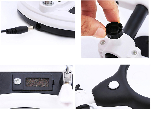 Third hand soldering kit magnifying glass holder led