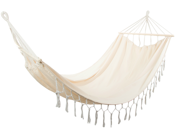 Hamak turystyczny duży boho frędzle dwuosobowy huśtawka 200x150