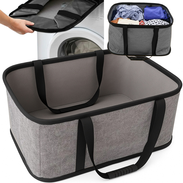 Foldable bag for laundry, clothes, toys, bathroom and laundry room