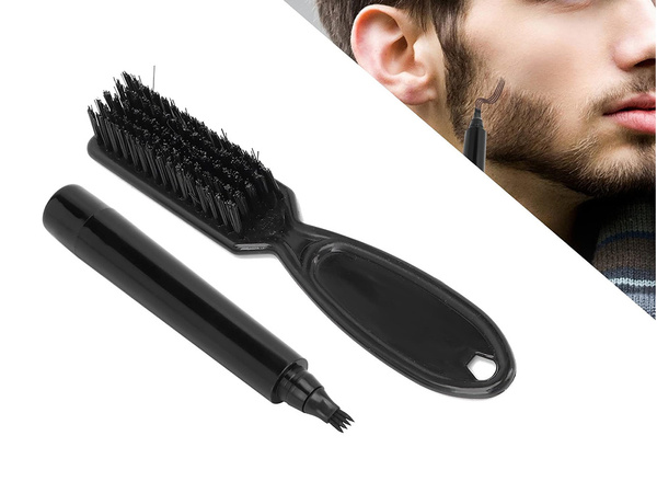Brosse d'épaississement de la barbe marqueur de barbe stylo de remplissage de barbe kit