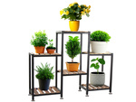 Flower pot high standing wooden flower bed 3 tier bookcase
