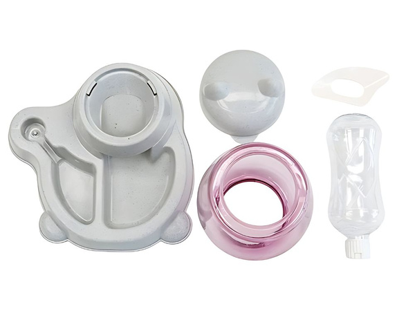 Distributeur de nourriture et d'eau pour chien distributeur automatique de gamelle pour chat conteneur 2en1