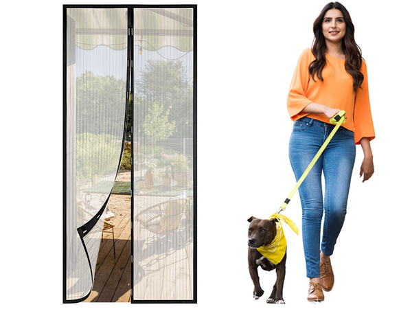 Magnetic mosquito net for balcony doors strong mesh 100x210