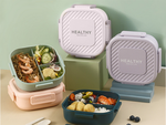 Lunchbox śniadaniówka pojemnik na śniadanie obiad z przegródkami sztućce