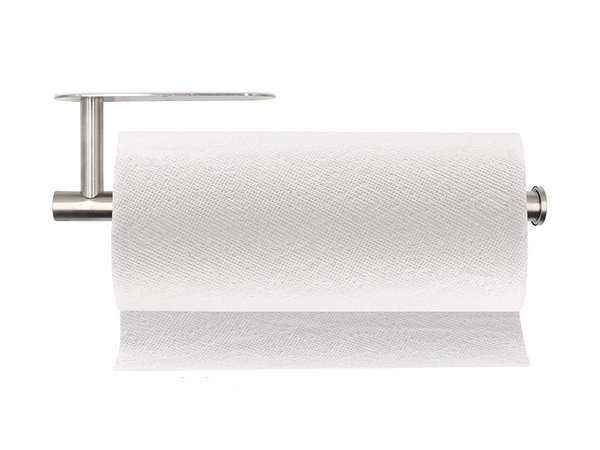 Držák na kuchyňské papírové utěrky samolepicí kovový stříbrný loft