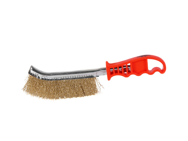 Brass wire brush for cleaning rims power