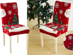 Christmas chair cover, decorative, universal, Santa Claus, with elastic band
