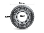 Large 70cm inflatable wheel for an adult child to swim in the pool water