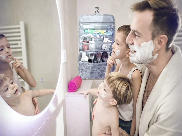 Косметичка дорожная подвесная органайзер для ванной замок крючок ручка