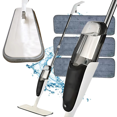 LAPOS MOP HOSSZÚ SPRAYER 120cm 350ml +3 PAKK MIKROSZÁLAS SZEMCSÉKkel