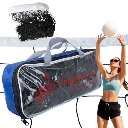 Volleyballnetz 9,5x1m mit seil und strandsporttasche