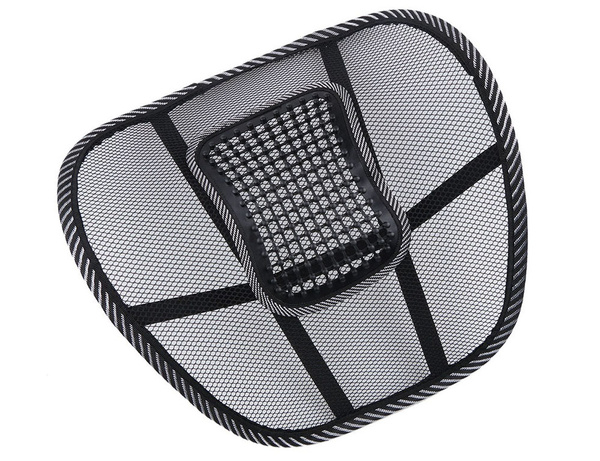 Back support with massager for armchair