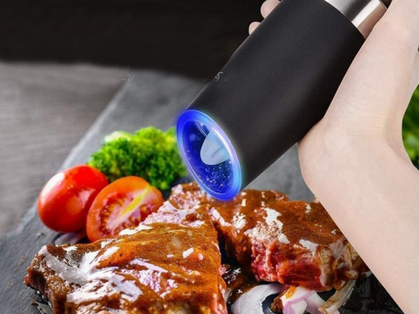 Elektrische mühle für pfeffer und salz mit beleuchtung und regulierung