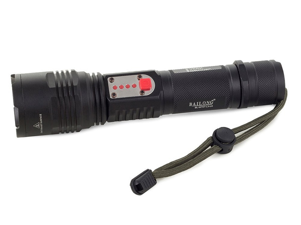 Torche tactique bailong cree led usb xml-l t6