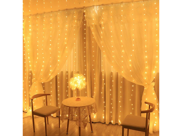 Mikro užuolaida 300 led drunk 3x3 pakabinami šviestuvai