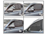 Rear window mosquito net for car black 2pcs