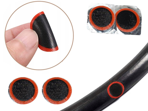 Vulcanisation kit for bicycle inner tubes repair patches with spoons glue