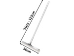 Water scraper for floors, windows and mirrors with a long telescopic handle
