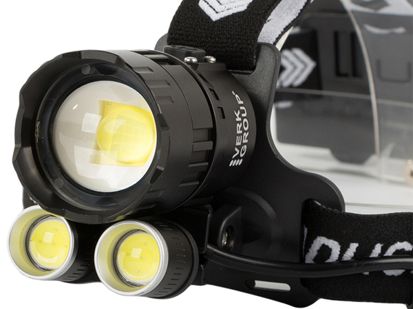 Bailong led pealamp xhp160 powerbank zoom