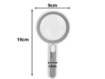 Beleuchtete leselupe 5-12x mit led-beleuchtung