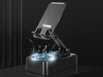 Phone holder with bluetooth speaker tablet holder for desk