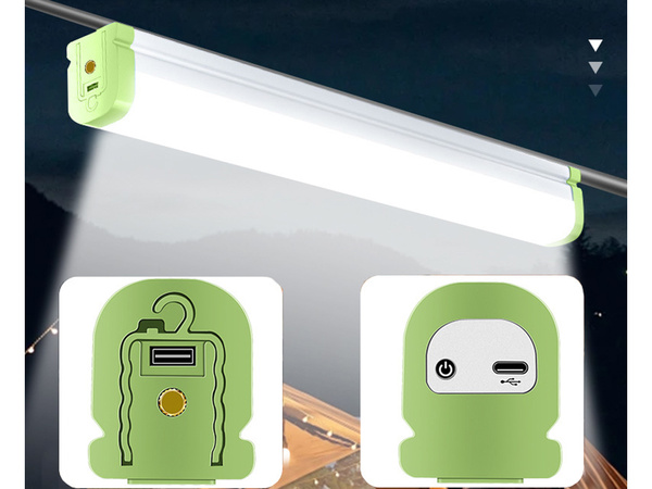 Lámpara led de taller con gancho magnético batería recargable universal powerbank